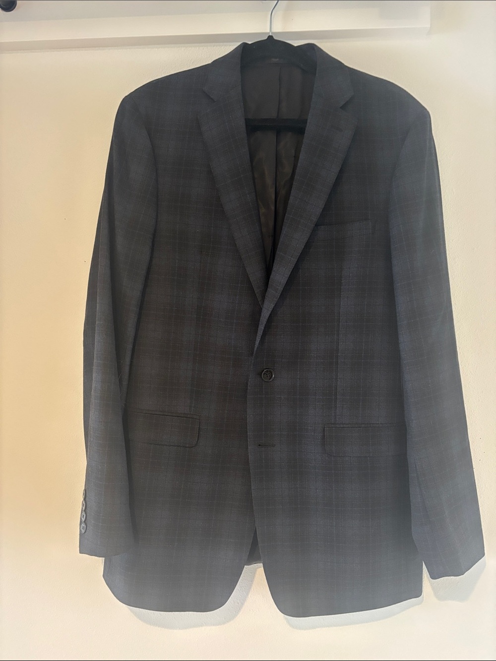 Calvin Klein Men's Gray Plaid Sport Coat
